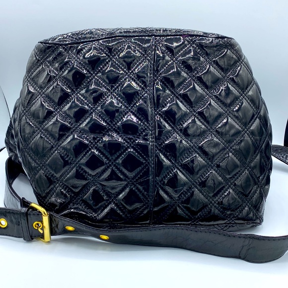 Big Buddah Quilt Pattern Faux Leather Shoulder Bag - Picture 2 of 3
